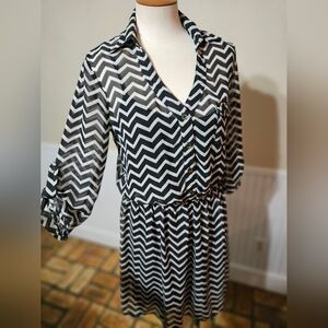 Accidentally In Love Striped Dress Medium